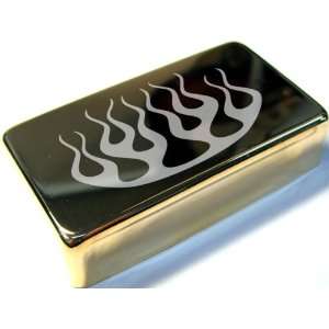  Flame 3 Gold Engraved Humbucker Cover Musical Instruments