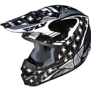 Fly Racing Kinetic Flash Youth MX Motorcycle Helmet   Silver/Black 