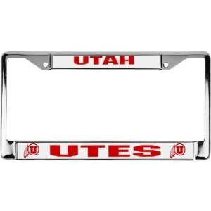 University of Utah Chrome License Plate Frame  Sports 