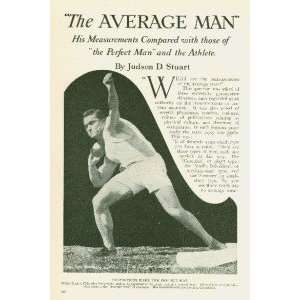  1914 Average Man Compared To Perfect Man Athletes 