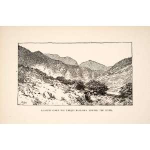  1895 Wood Engraving Urique Barranca River Chihuahua Mexico 