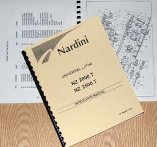 NARDINI NZ 2000/T, NZ 2500/T Lathe Op/Part Manual  