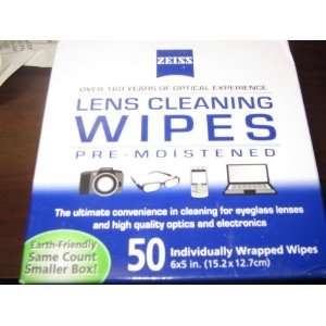 Zeiss Pre moistened Lens Cloths Wipes 50 Count Sports 
