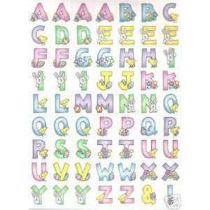  Bearypatch Beary Cute Alphabet Sticker Sheet Easter