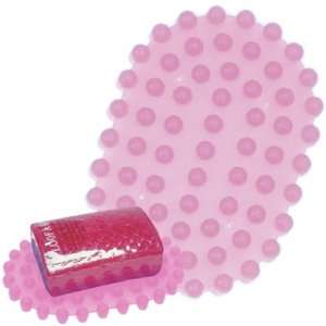    Kingsley Oval Shaped Soap Caddy Slip Resistant Pink Beauty
