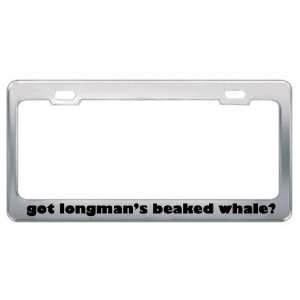Got LongmanS Beaked Whale? Animals Pets Metal License Plate Frame 