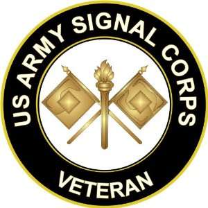   of 3.8 US Army Signal Corps Veteran Decal Sticker 