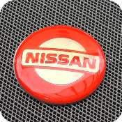 2918rdb1f1 nissan 56mm 5.6cm red silver center wheel hub cap aluminium 