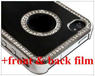   Rhinestone Hard Case Cover iPhone 4 4S full screen protector  