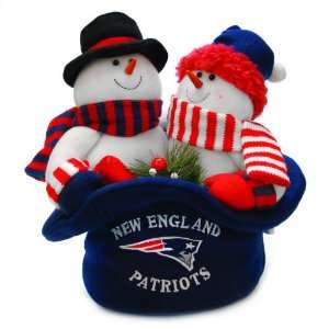  12 NFL New England Patriots Snowmen Top Hat Table Christmas 