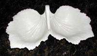 LENOX double sided nut / condiment Leaf pattern dish  