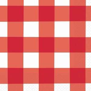    Red Gingham Napkins   Luncheon   Package of 16 Toys & Games