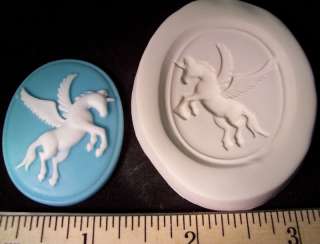 Pegasus Unicorn Cameo Polymer Clay Push Mold Horse  