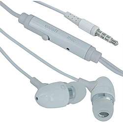 SKQUE 3.5mm White Earphone Headset with Mic  