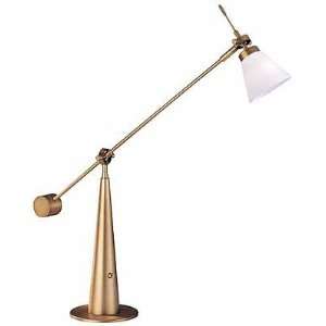  Admiral Bronze Desk Lamp With Frosted Glass Shade