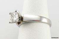  Princess DIAMOND Engagement RING 14k White Gold I2 clarity G H color 