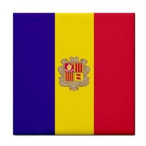 Andorra Flag Tile Trivet