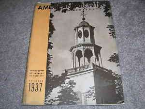 Oct 1937 American Architect Architecture Art Deco Mag  