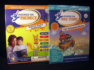 Hooked On Phonics Kits Beginning Reading with Bible Stories & Old 