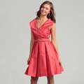 Eliza J Womens Coral Rhinestone Belted Dress Was $109 