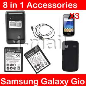   Black Case Charger Battery Film for Samsung Galaxy Gio GT S5660  