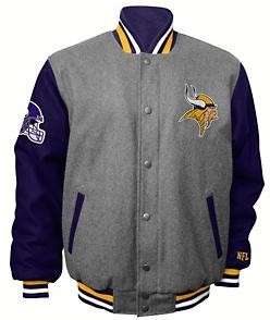 Minnesota Vikings NFL Wool Blend Varsity Jacket by G III S,M,L,XL,XXL 