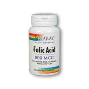  Folic Acid 800 100 Caps 800 mcg   Solaray ( Fast Shipping 
