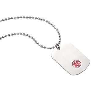  1046   Dog Tag Stainless Steel Classic   22   Medical ID 