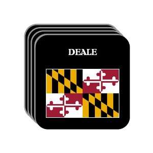 US State Flag   DEALE, Maryland (MD) Set of 4 Mini Mousepad Coasters