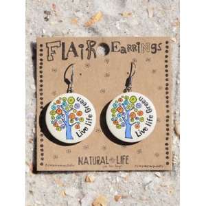 Natural Life Live Life Green Colorful Flair Button Pin 