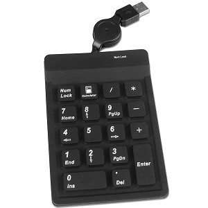 18 Key Silicone USB Keypad (Black) Electronics