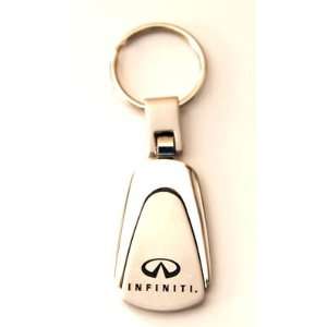 Infiniti Logo Chrome Teardrop Keychain Tear Drop Key Fob Ring