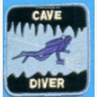  Retro Cave Diver Scuba Patch Embroidered Iron on Emblem 