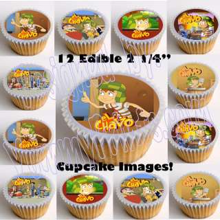 eL Chavo 2.25 Edible Image Cup Cake Toppers 12pcs, cut & paste, no 
