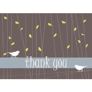  Two Birds Thank You Card Chocolate Brown Health 