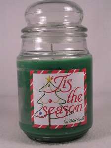 Soy Blend Yankee Like Candle 18oz Frosted Pine Scent Green Color NEW 
