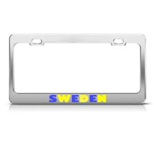 Sweden Flag Country Metal license plate frame Tag Holder