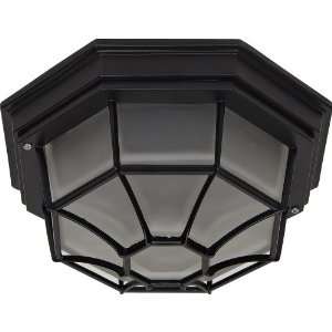   Exterior Flushmount, Oil Rubbed Bronze Frame with Frosted Glass