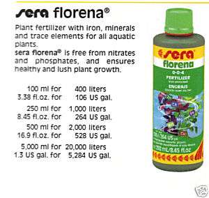 Sera Aquatic Plant Fertilization Florena 500 ml 530gal  