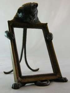 COLD PAINTED AUSTRIAN BRONZE CAT PICTURE FRAME  
