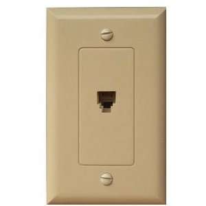  MorrisProducts 80060 Decorator Phone Jack in Ivory 