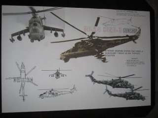 Soviet Hind D Helicopter Poster russian army ak47 sks  