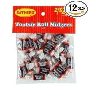 Sathers 2/$2 Tootsie Midgets, 3.2500 Ounces (Pack Of 12)  