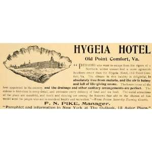  1895 Ad Hygeia Hotel Old Point Comfort Virginia Beach 