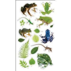  Autumn Leaves 3 D Stickers Frogs 17pc w/UV Coating 