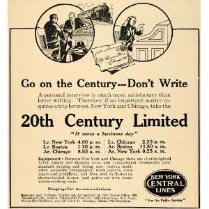   Ad New York Central Lines Ry 20th Century Limited   Original Print Ad