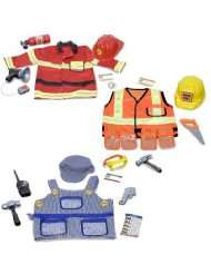 Melissa & Doug Deluxe Role Play Costume Bundle Fire Chief 