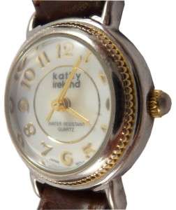 Kathy Ireland  Ladies Watch w/ date / elegant pearl dial. Excellent 