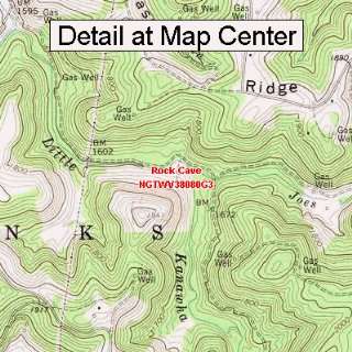 USGS Topographic Quadrangle Map   Rock Cave, West Virginia (Folded 