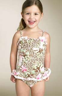 NWT 100% Authentic Toddler/Girls Rose Leopard Skirted One Piece 